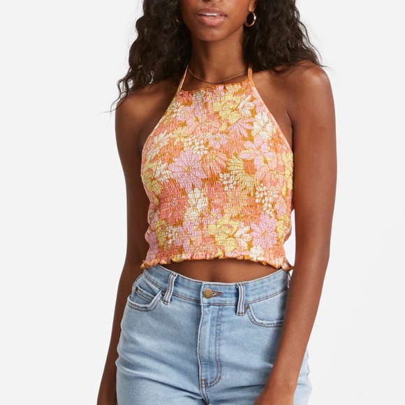 BILLABONG ☀️ Feels Like Summer Halter Top - Picture 3 of 5
